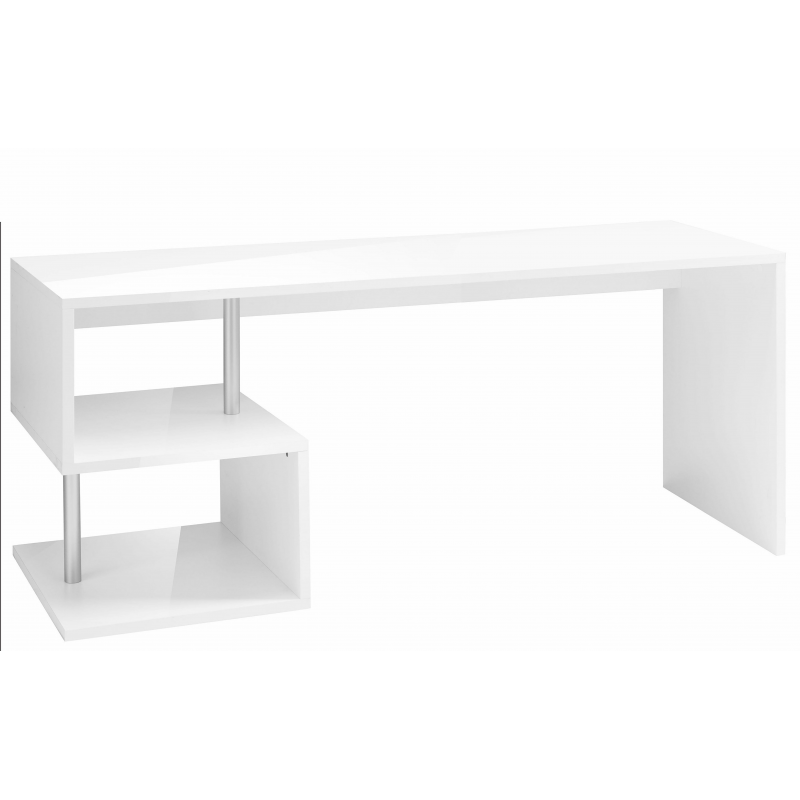 Scrivania Esse 180 – 180x77,5x60 – Bianco Lucido