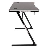 Scrivania Gaming Flame Nera/bianca 80x50x75