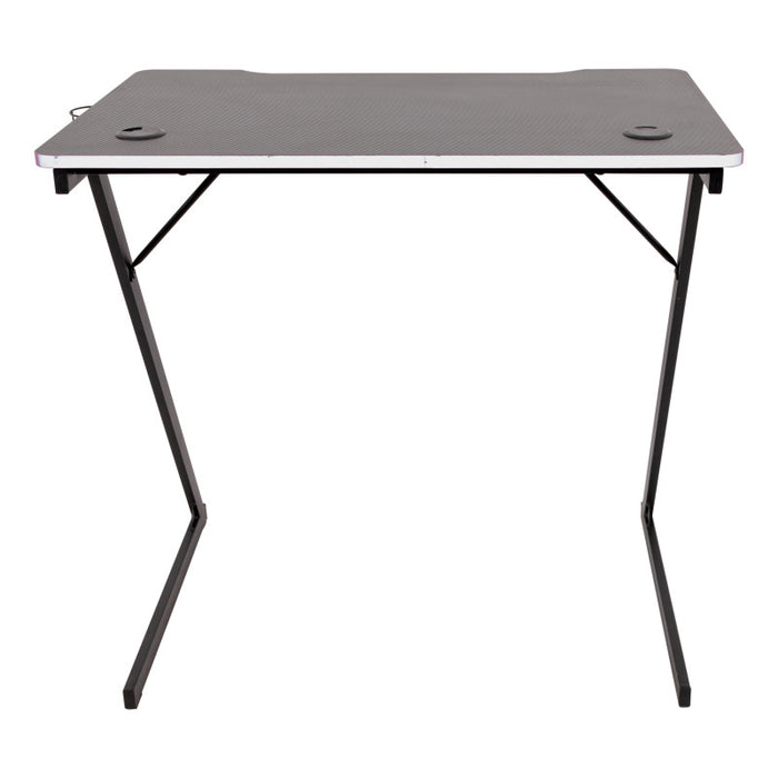 Scrivania Gaming Flame Nera/bianca 80x50x75