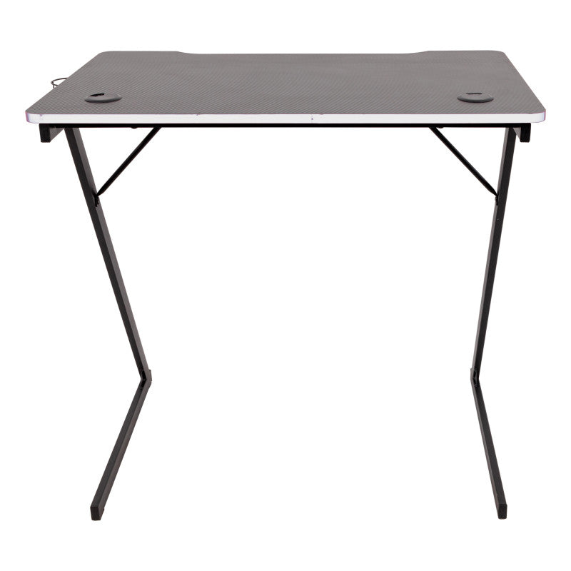 Scrivania Gaming Flame Nera/bianca 80x50x75