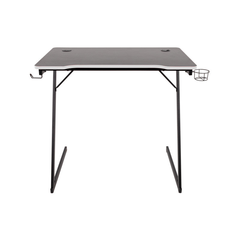 Scrivania Gaming Flame Nera/bianca 80x50x75