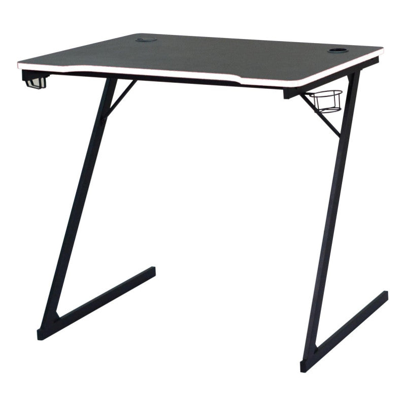 Scrivania Gaming Flame Nera/bianca 80x50x75