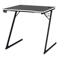 Scrivania Gaming Flame Nera/bianca 80x50x75