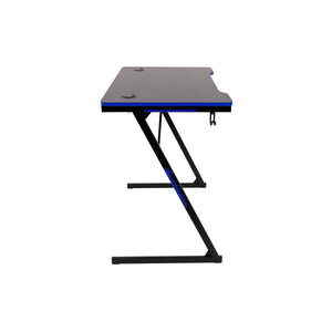 Scrivania Gaming Flame Nera/blu 80x50x75