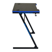 Scrivania Gaming Flame Nera/blu 80x50x75