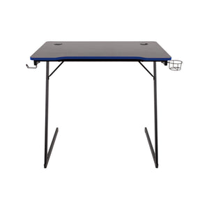 Scrivania Gaming Flame Nera/blu 80x50x75