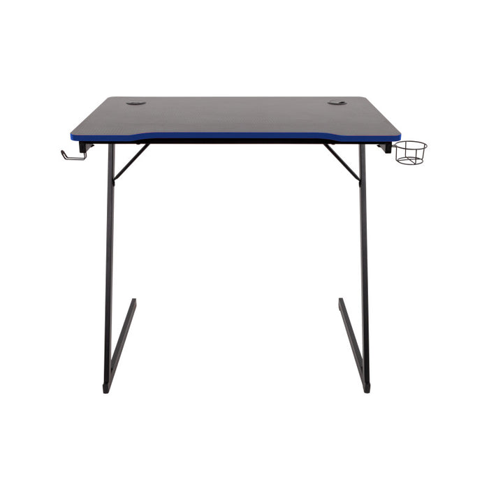 Scrivania Gaming Flame Nera/blu 80x50x75