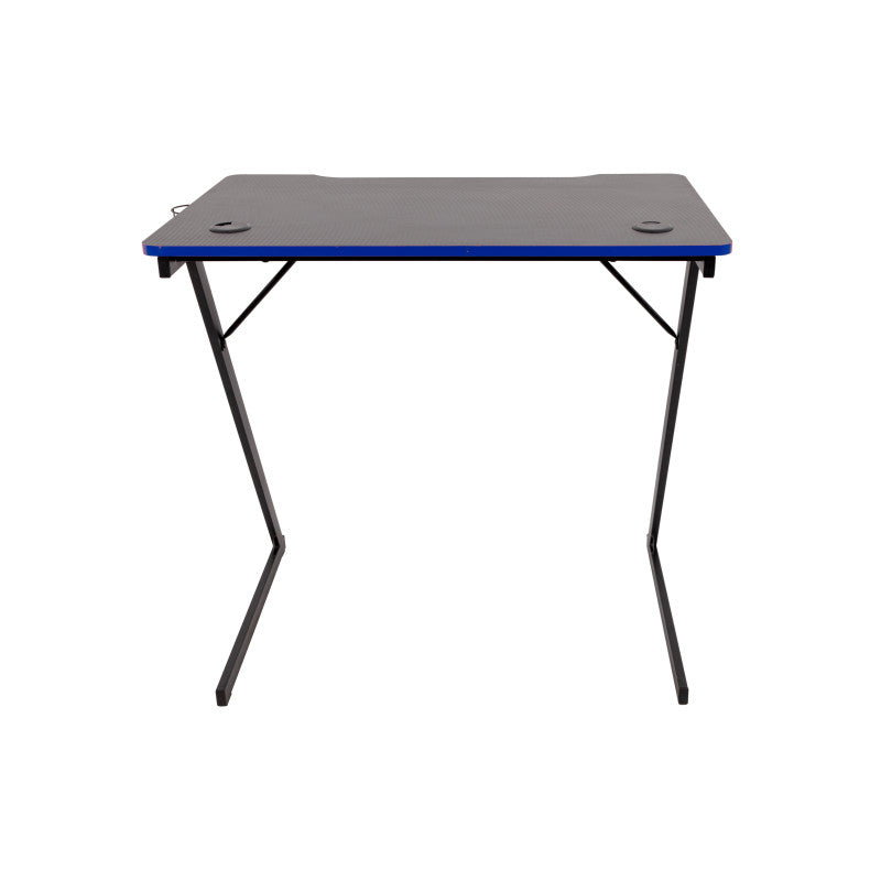 Scrivania Gaming Flame Nera/blu 80x50x75