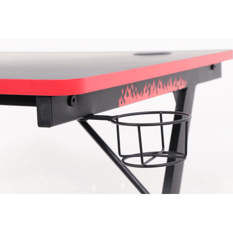 Scrivania Gaming Flame Nera/rossa 80x50x75