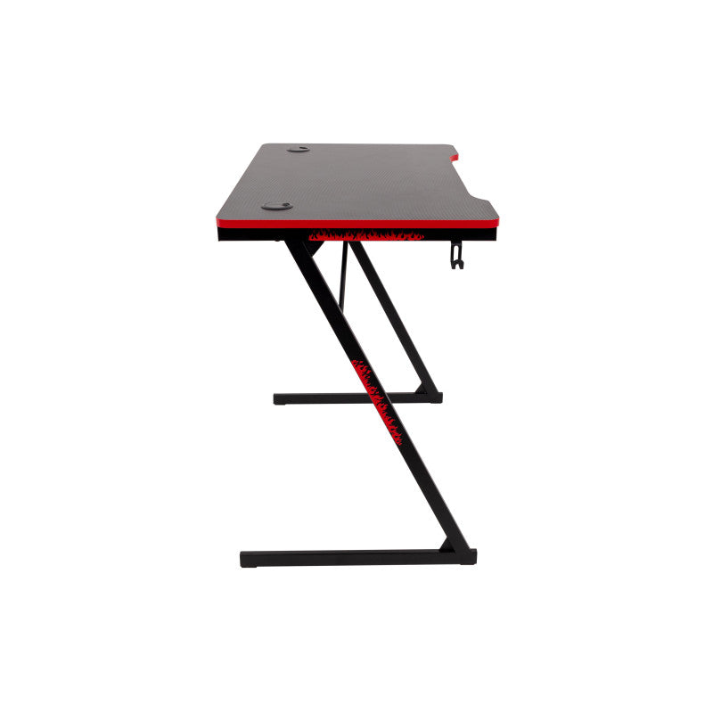 Scrivania Gaming Flame Nera/rossa 80x50x75