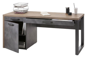 Scrivania Industry in finitura Rovere e Grigio smoke ZCMBS476ZZ
