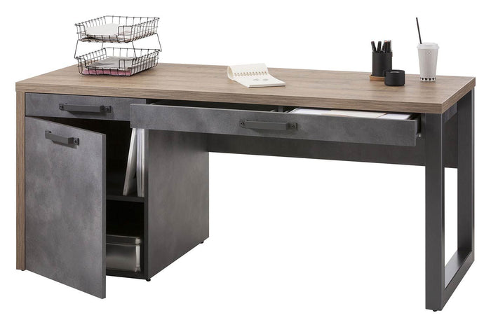 Scrivania Industry in finitura Rovere e Grigio smoke ZCMBS476ZZ
