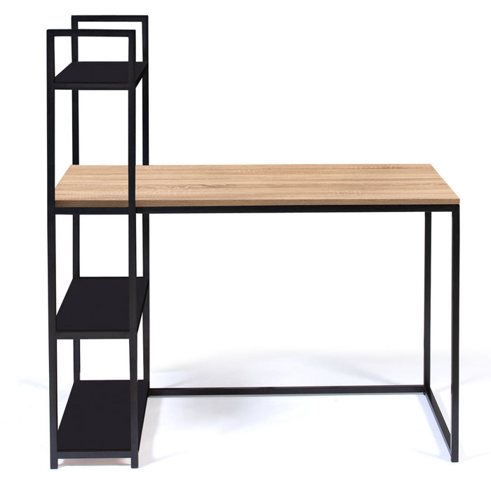 IDMarket - Scrivania libreria BOSTON legno e nero design industriale