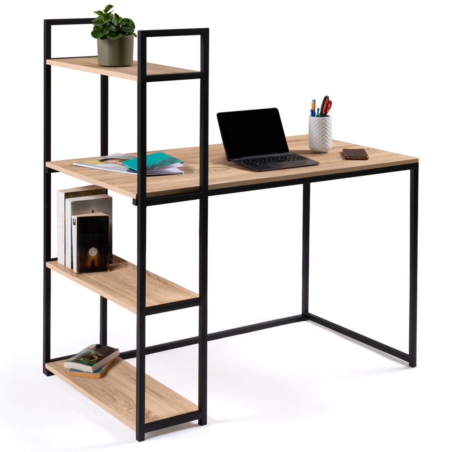 IDMarket - Scrivania libreria DETROIT di design industriale