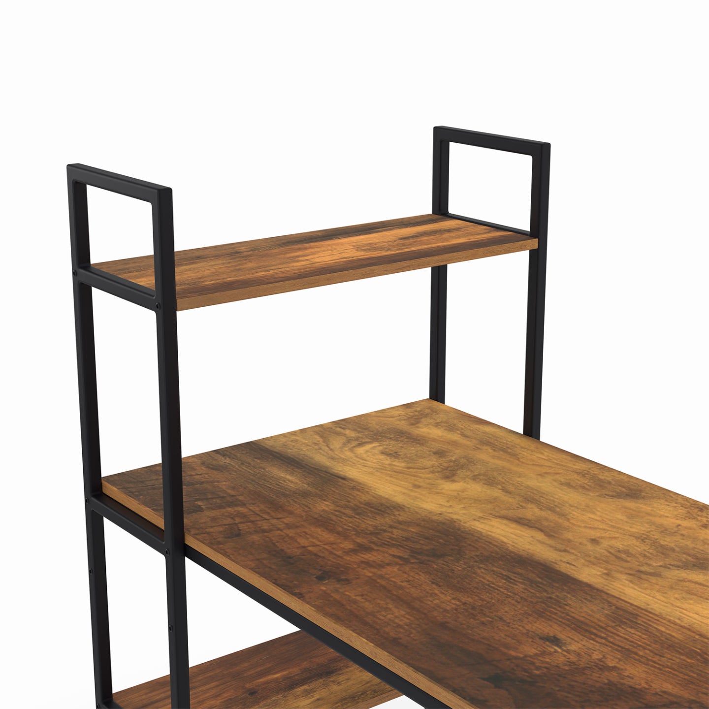 IDMarket - Scrivania libreria HAWKINS con piano effetto invecchiato, design industriale