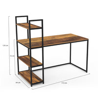 IDMarket - Scrivania libreria HAWKINS con piano effetto invecchiato, design industriale