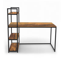 IDMarket - Scrivania libreria HAWKINS con piano effetto invecchiato, design industriale