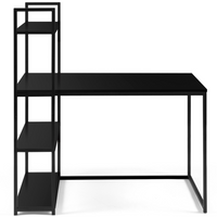 IDMarket - Scrivania libreria nera di design industriale DELSON