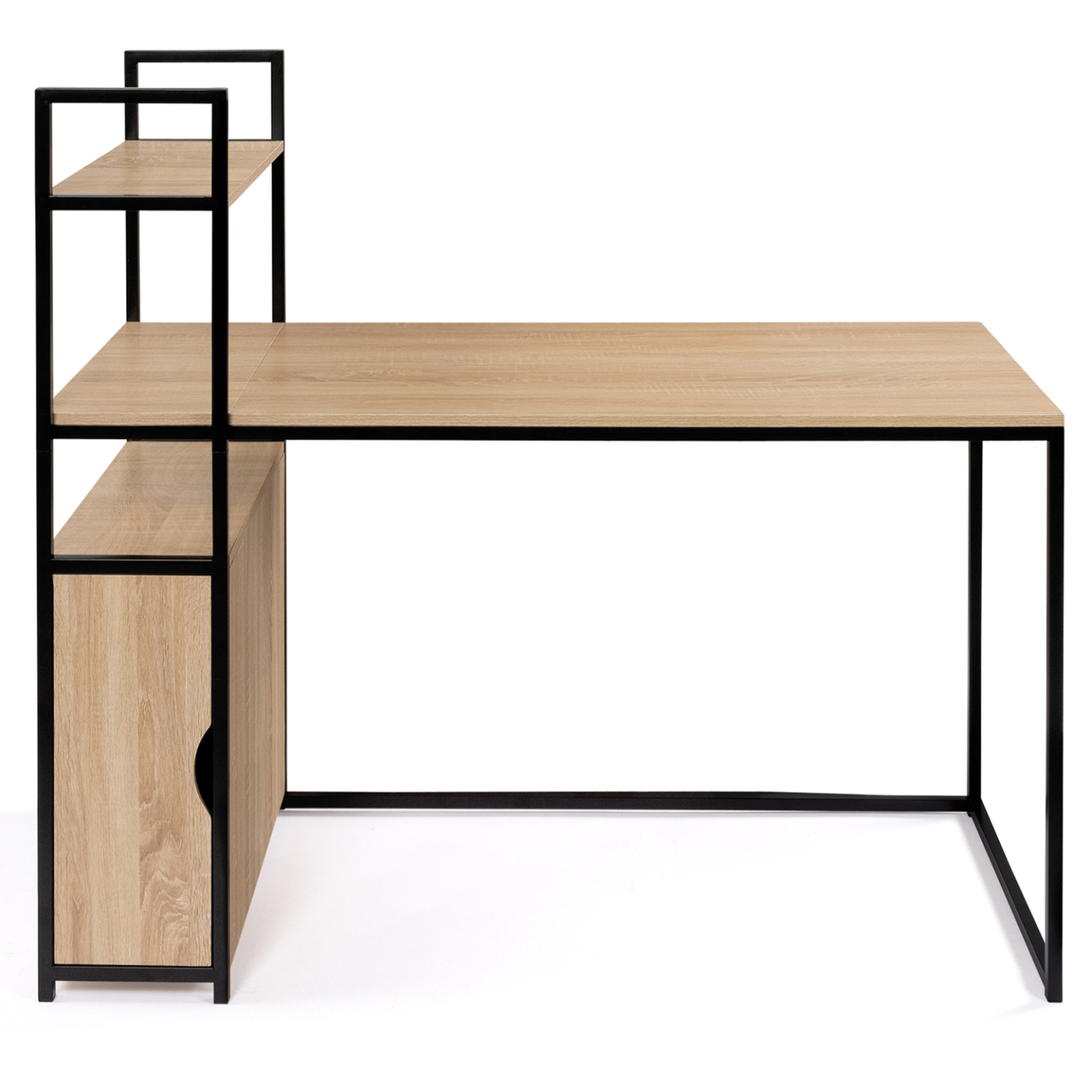 IDMarket - Scrivania libreria XXL con armadietto, design industriale DETROIT