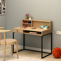 Scrivania con cassetto Nasus colore rovere nero