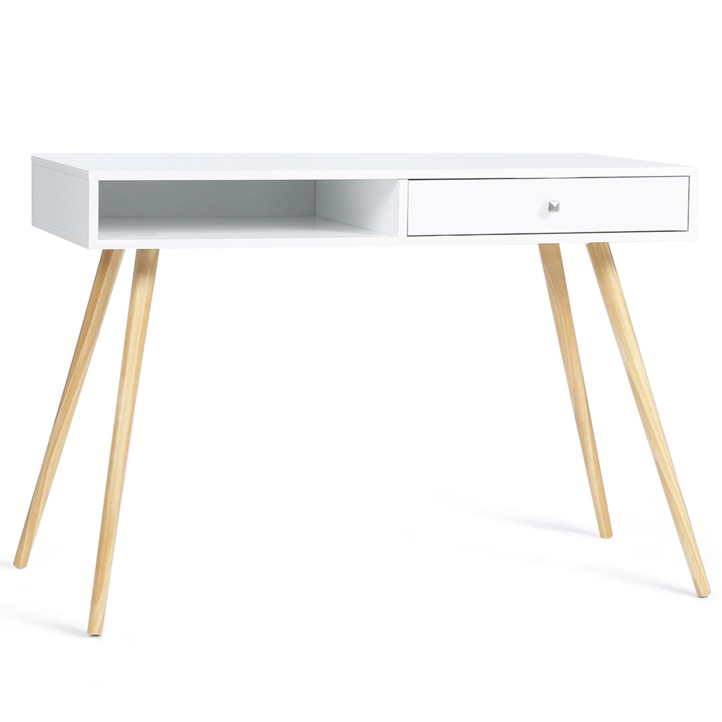 IDMarket - Scrivania scandinava EFFIE cassetto bianco legno