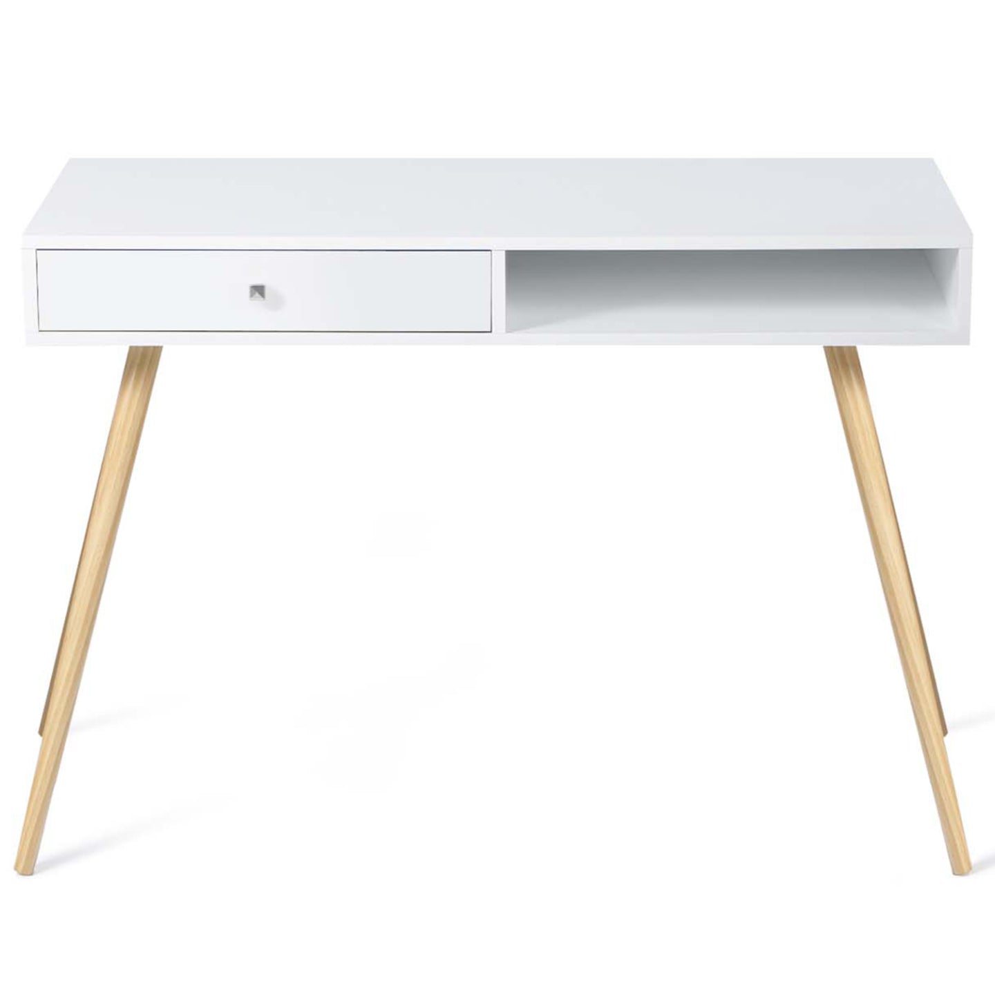 IDMarket - Scrivania scandinava EFFIE cassetto bianco legno