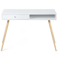 IDMarket - Scrivania scandinava EFFIE cassetto bianco legno