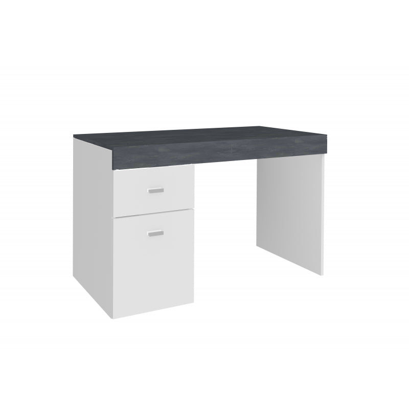 Scrivania Sliding 100 Con Piano Allungabile Colore Bianco Lucido/Report