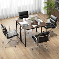 Scrivania per PC portatile con piedini regolabili, Scrivania in metallo per ufficio conferenze 100x50x77cm Caff¨¨-Scrivanie