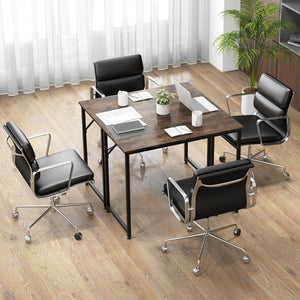 Scrivania per PC portatile con piedini regolabili, Scrivania in metallo per ufficio conferenze 100x50x77cm Caff¨¨-Scrivanie