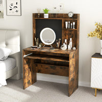 Scrivania per computer con lavagna magnetica, Scrivania moderna con ripiano e vassoio per tastiera Marrone-Scrivanie