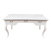 Scrivania in legno laccato bianco opaco l.150 x p.75 h.80