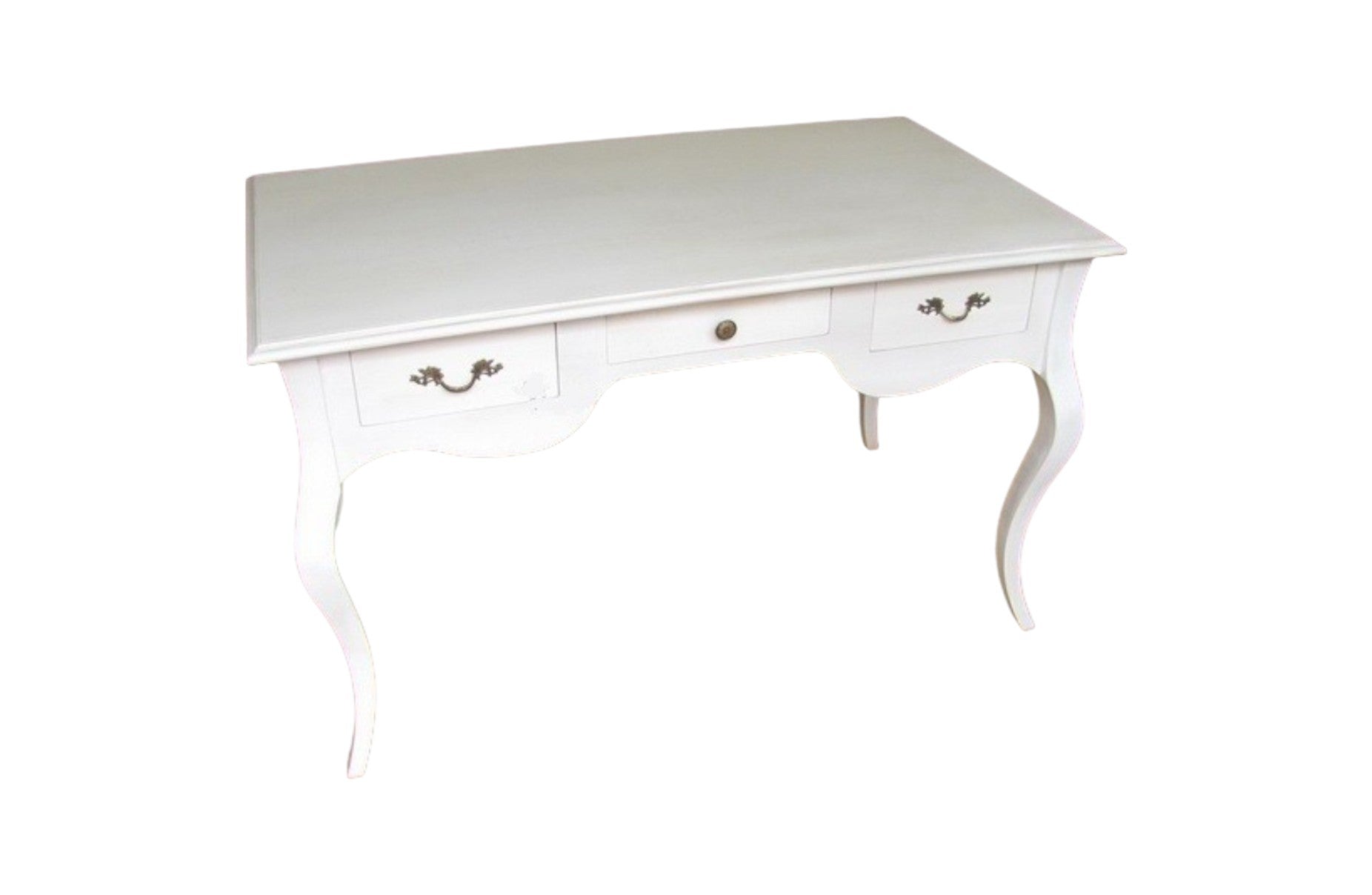 Scrivania legno 3 cassetti laccato bianco opaco l.150 x p.75 h.80 - Mobili 2G