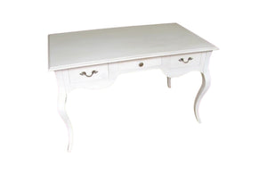 Scrivania legno 3 cassetti laccato bianco opaco l.150 x p.75 h.80 - Mobili 2G