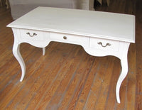 Scrivania legno 3 cassetti laccato bianco opaco l.150 x p.75 h.80 - Mobili 2G