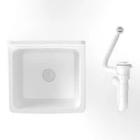 MONGARDI Lavandino pilozzo a muro da esterno 40x40x19, colore BIANCO