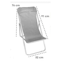 Trade Shop - Sdraio Sedia Da Spiaggia Mare Campeggio Giardino Esterno 281003 Pieghevole 52x76x91cm -        