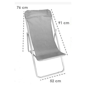 Trade Shop - Sdraio Sedia Da Spiaggia Mare Campeggio Giardino Esterno 281003 Pieghevole 52x76x91cm -        