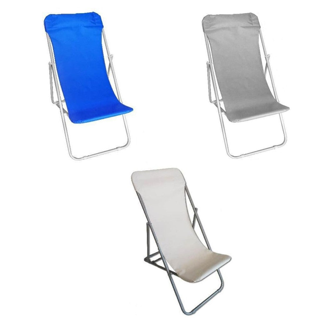 Trade Shop - Sdraio Sedia Da Spiaggia Mare Campeggio Giardino Esterno 281003 Pieghevole 52x76x91cm -        