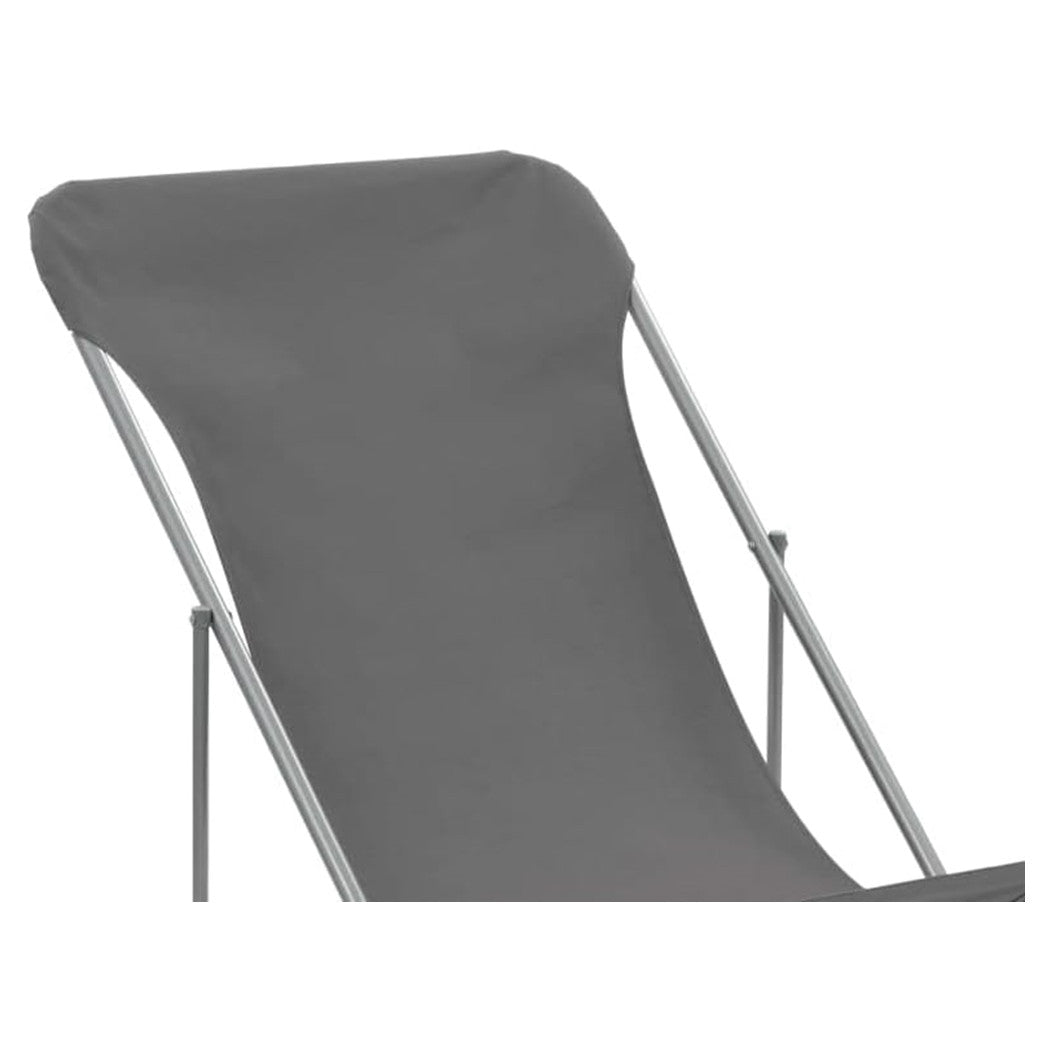 Trade Shop - Sdraio Sedia Da Spiaggia Mare Campeggio Giardino Esterno 281003 Pieghevole 52x76x91cm - Grigio       