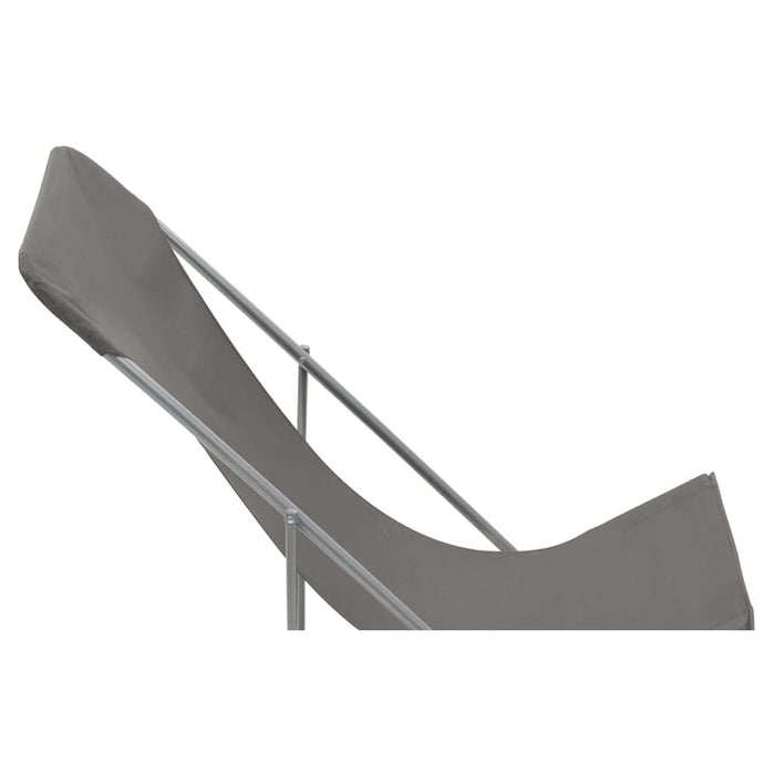 Trade Shop - Sdraio Sedia Da Spiaggia Mare Campeggio Giardino Esterno 281003 Pieghevole 52x76x91cm - Grigio       