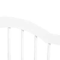 Cancellino per Cani Pieghevole a 3 Sezioni in Legno, 154.5x29.5x61cm, Bianco