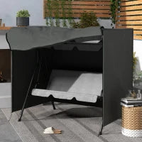 Telo di Copertura per Dondolo da Giardino in Tessuto Oxford, 177 x 114 x 152 cm, Grigio Scuro