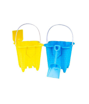 Secchiello A Castello Con Paletta 2 Pz Spiaggia Estate Bambini 2 Colori 6560008         