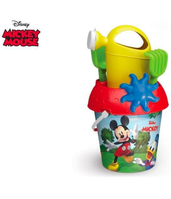 Secchiello Da Mare Topolino Gioco Da Spiaggia Per Bambini Con Diversi Accessori         