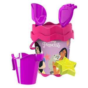 Trade Shop - Secchiello Mare Princess Con Accessori Spiaggia Estate Per Bambini Principesse 17cm 256368 -