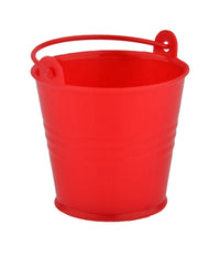 Secchiello Maxi In Latta Decoupage Porta Piante 10,5 Cm Bomboniera Contenitore         