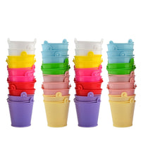 Secchiello Maxi In Latta Decoupage Porta Piante 10,5 Cm Bomboniera Contenitore         