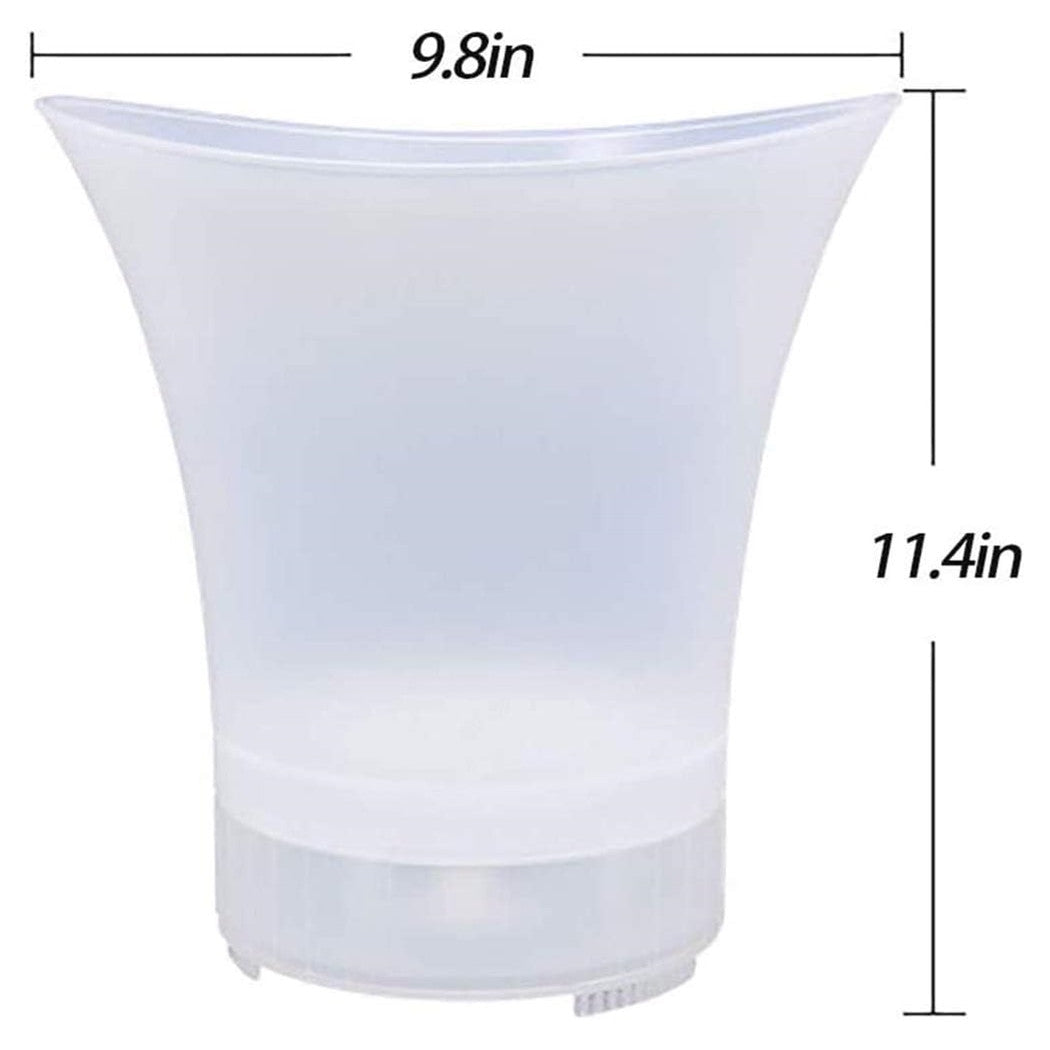 Trade Shop - Secchiello Per Ghiaccio A Led Altoparlante Bluetooth Wireless Portatile Spiaggia Feste         