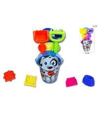 Trade Shop - Secchiello Per Gioco Da Spiaggia Per Bambini Mare Con Paletta Rastrello Formine -